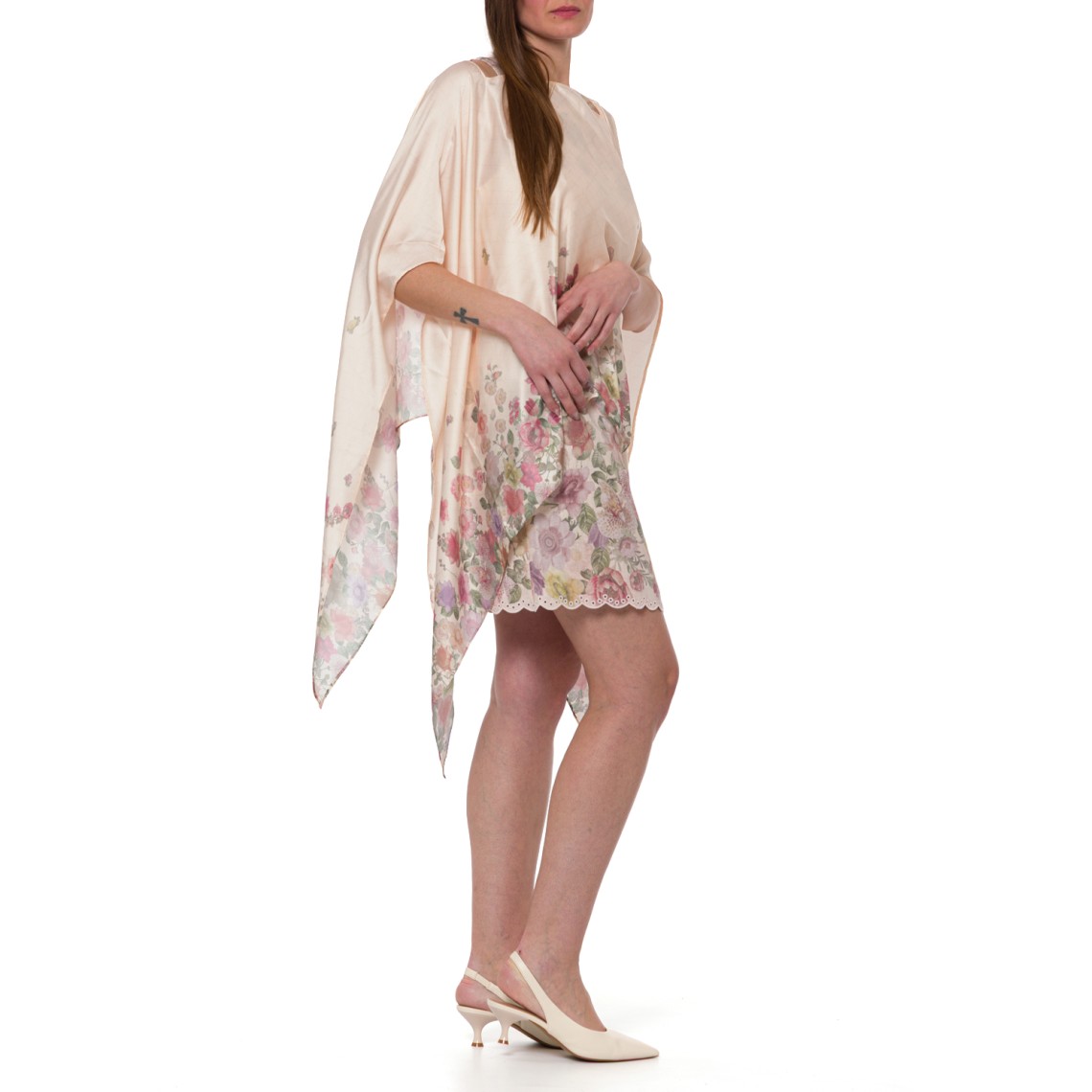 Poncho stampato con fiocchi Twinset