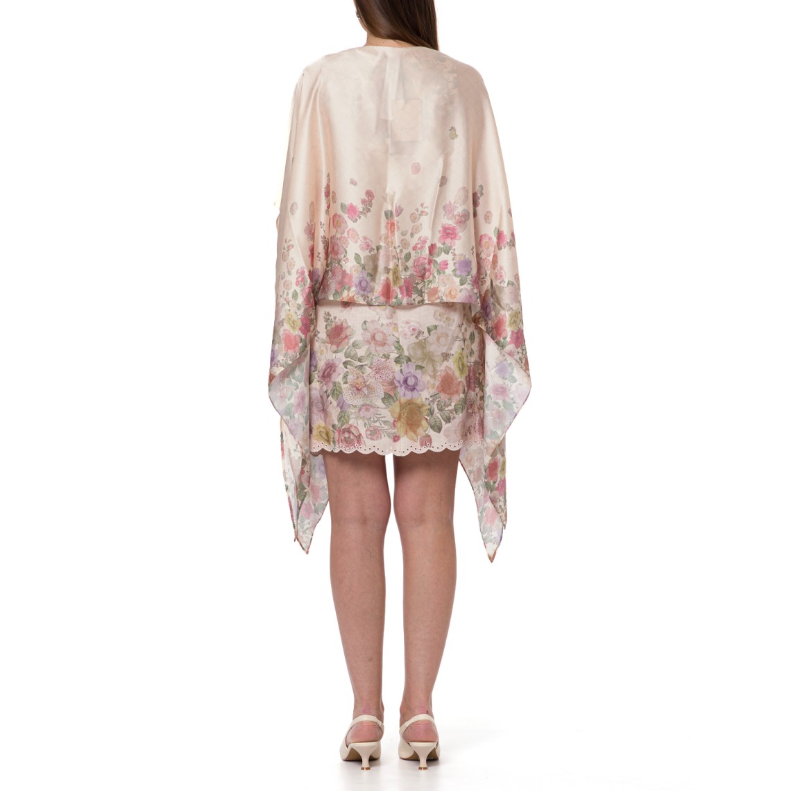 Poncho stampato con fiocchi Twinset