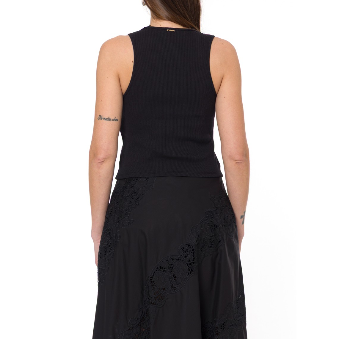 Top a costine con pizzo Twinset