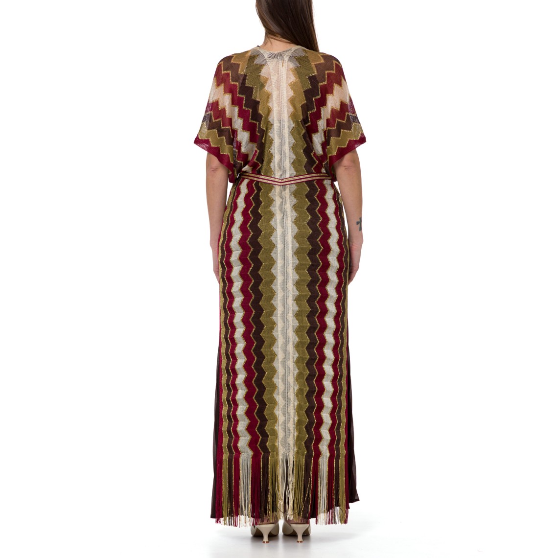 Caftano lungo a righe multicolor Twinset 