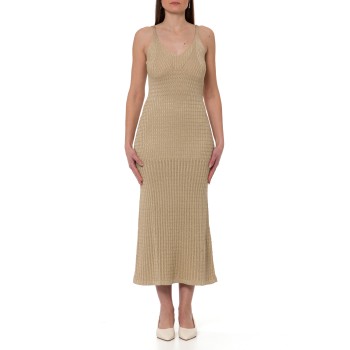 Abito smanicato Twinset in maglia lurex