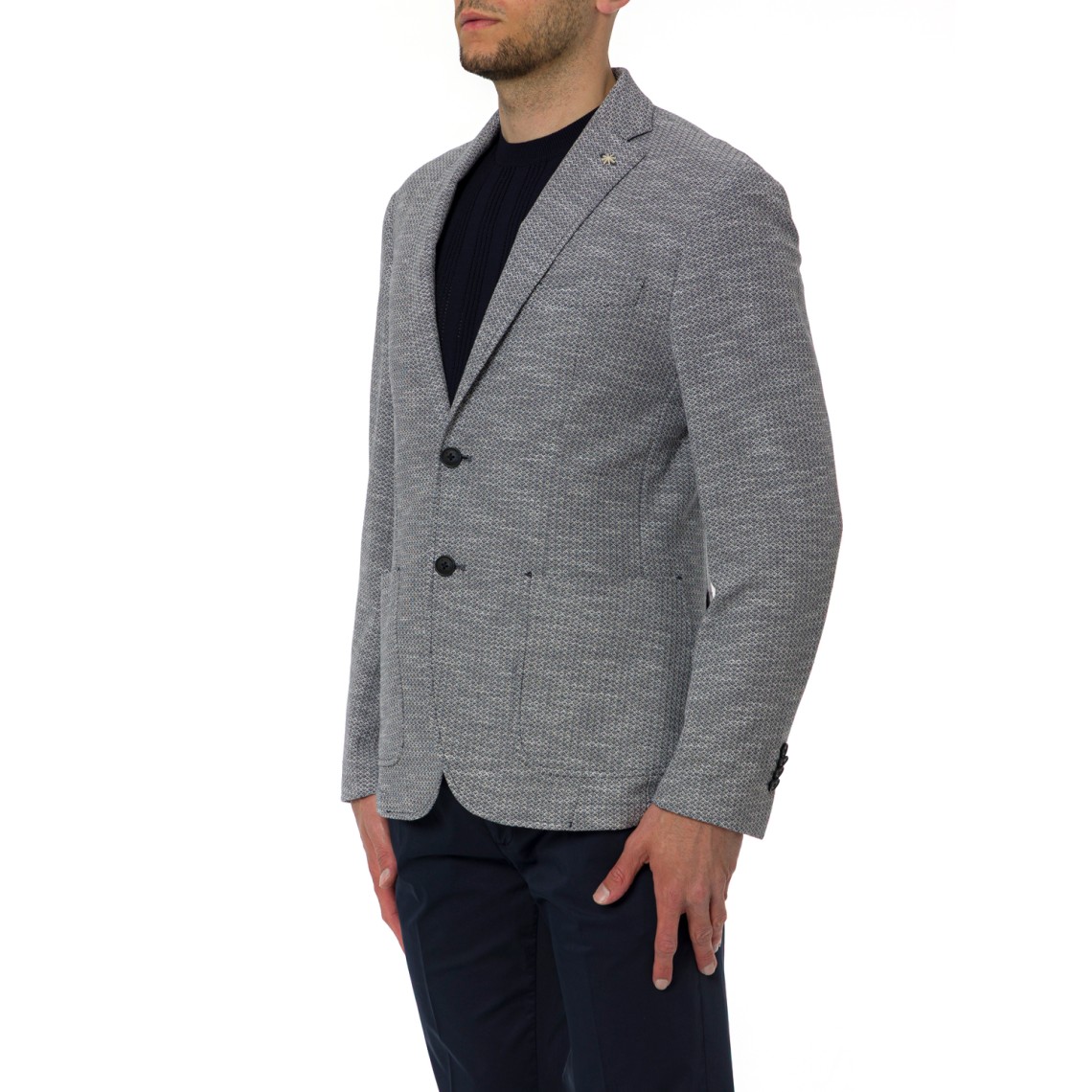 Blazer a monopetto gessato Manuel Ritz
