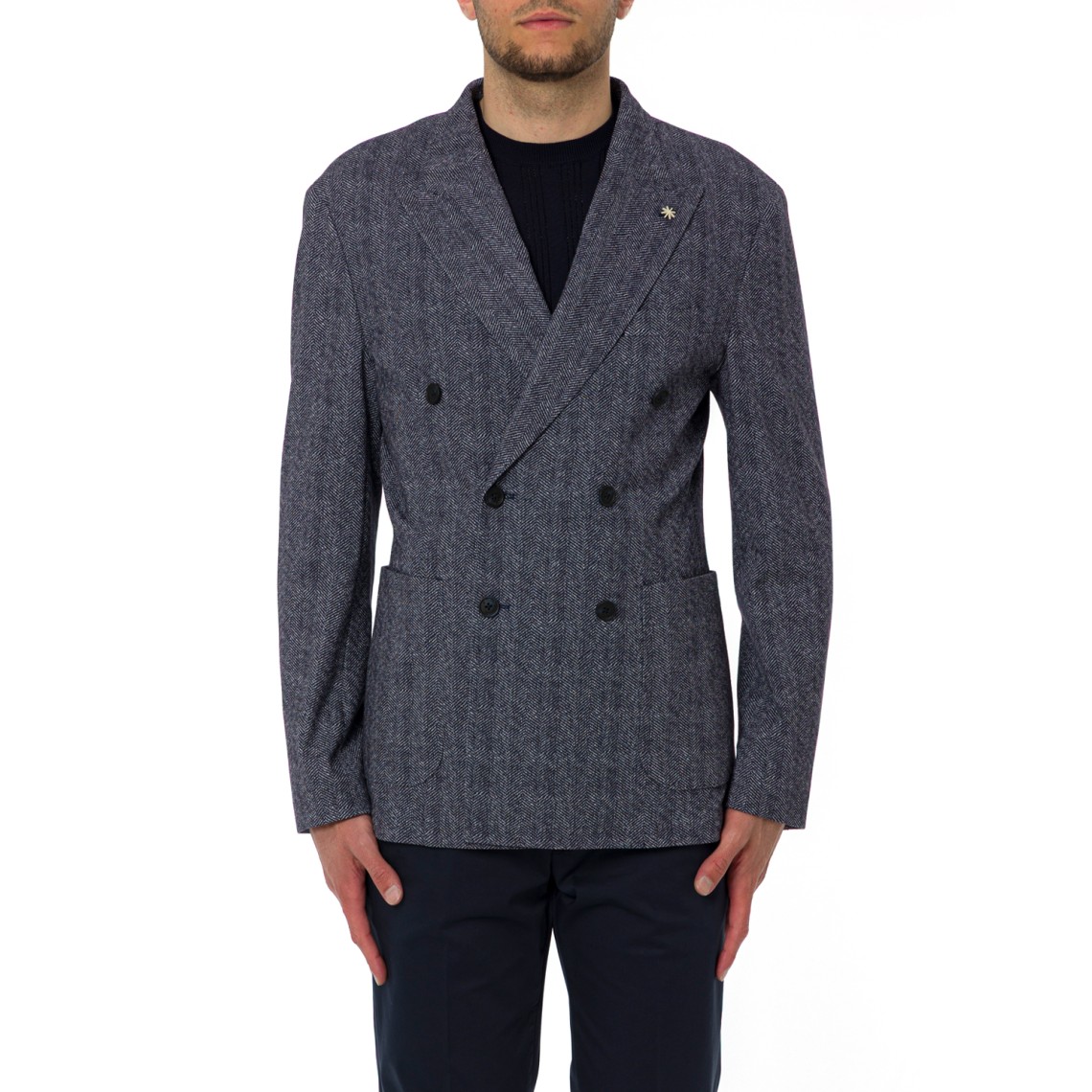 Blazer a doppiopetto in cotone Manuel Ritz