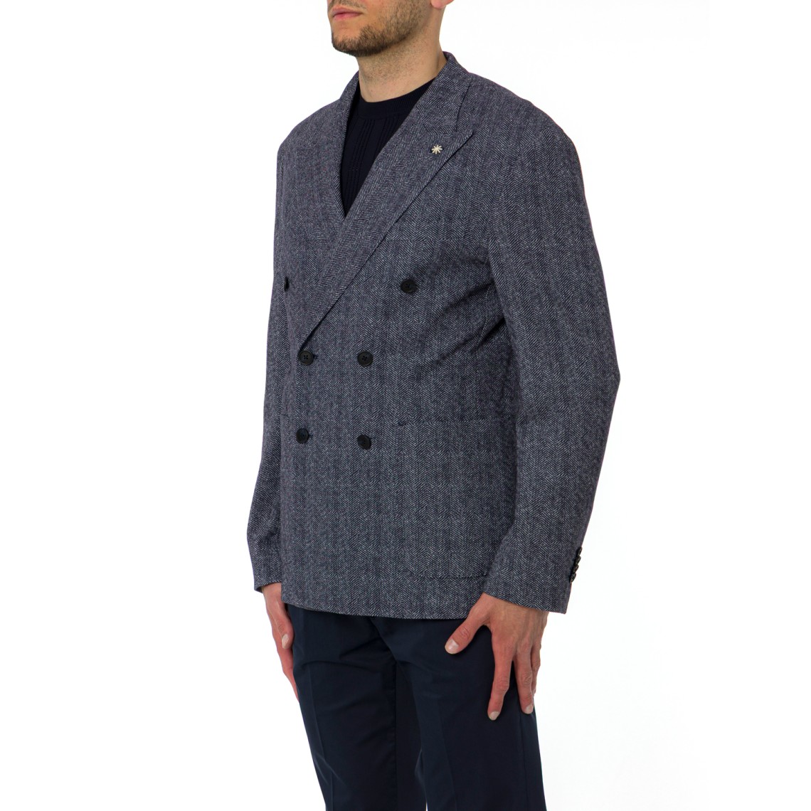 Blazer a doppiopetto in cotone Manuel Ritz