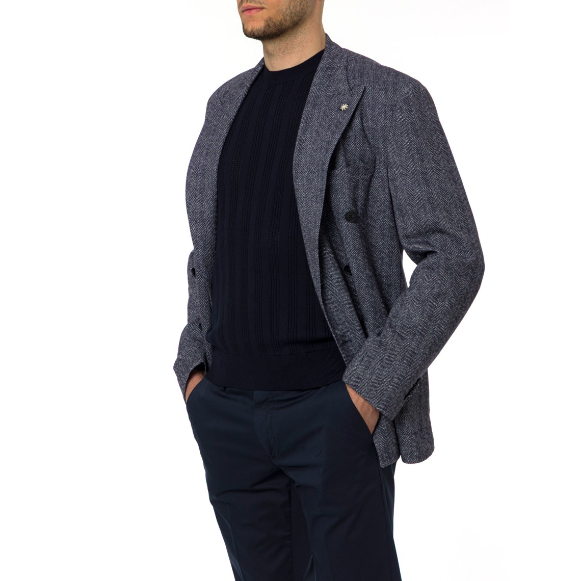 Blazer a doppiopetto in cotone Manuel Ritz