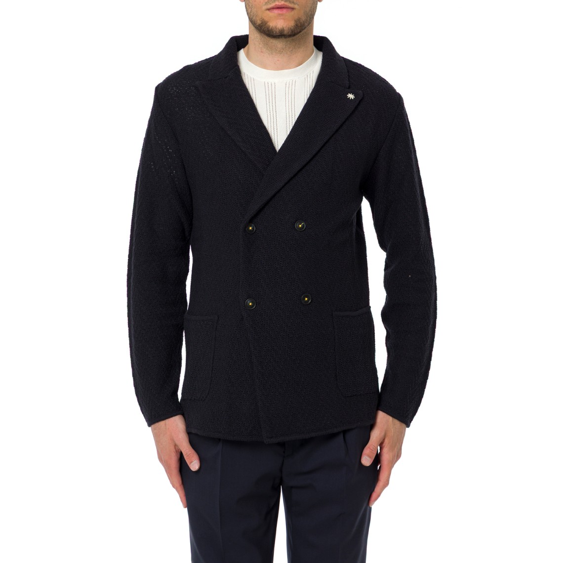 Blazer doppiopetto Manuel Ritz in misto cotone