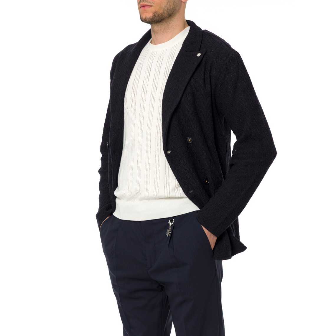Blazer doppiopetto Manuel Ritz in misto cotone