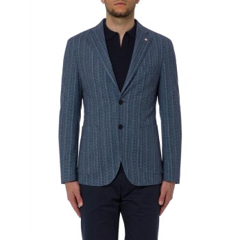 Blazer monopetto Manuel Ritz in misto cotone a righe