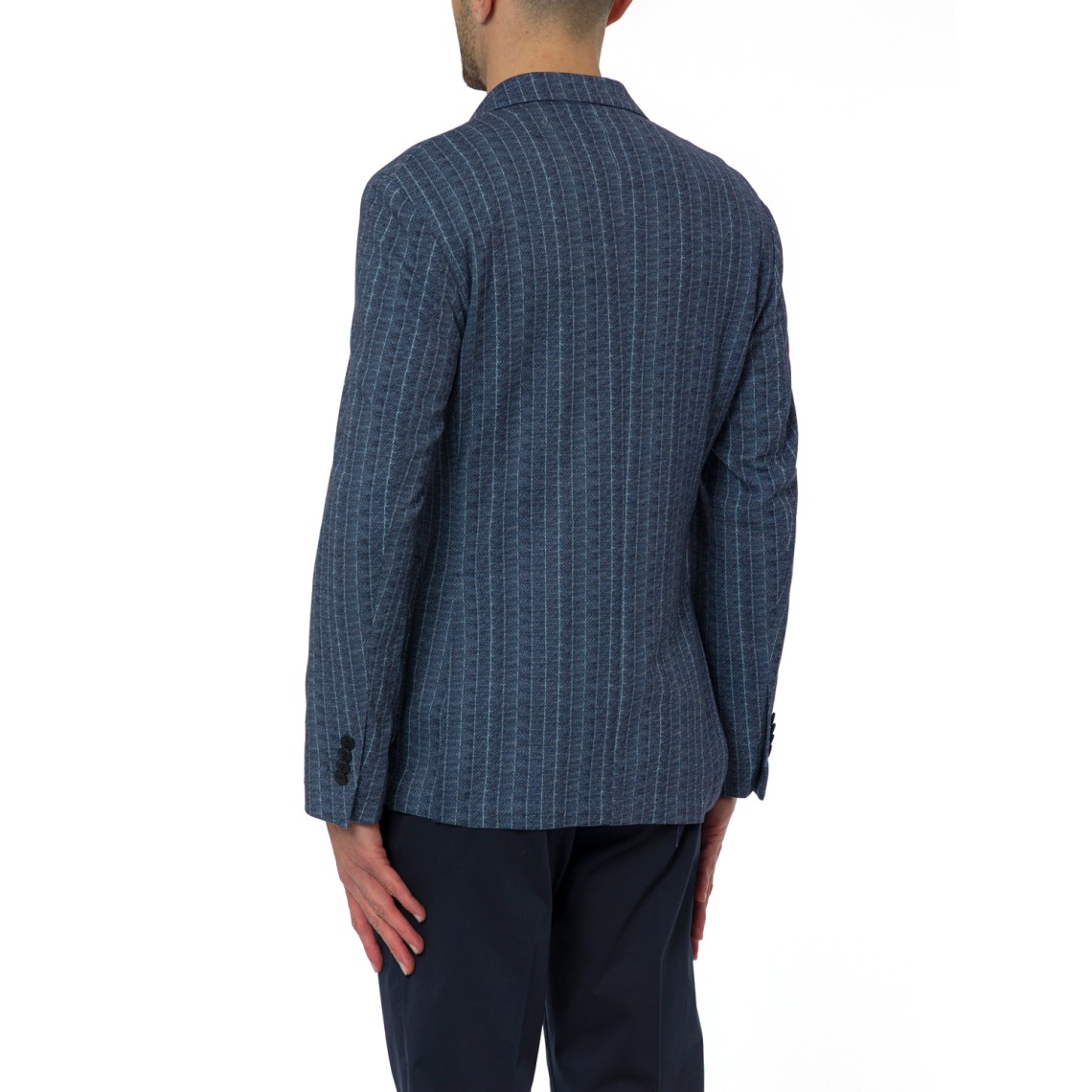 Blazer monopetto Manuel Ritz in misto cotone a righe