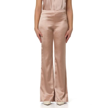 Pantaloni Pinolo svasati in satin Pinko