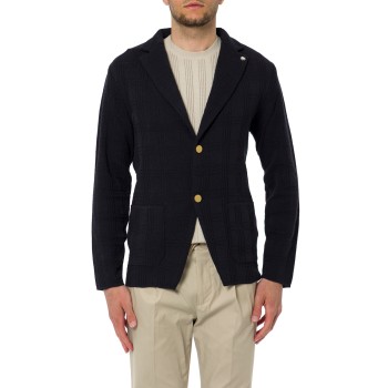 Blazer monopetto Manuel Ritz in misto cotone check