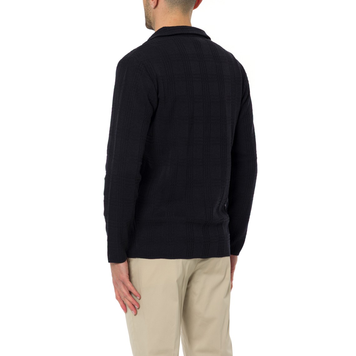 Blazer monopetto Manuel Ritz in misto cotone check