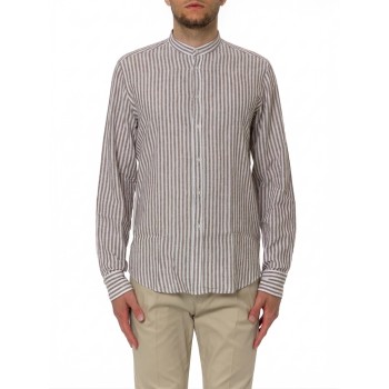 Camicia a righe Manuel Ritz in lino e cotone