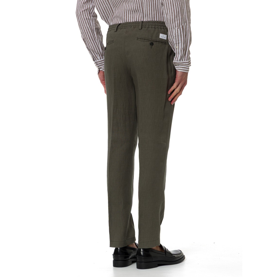Pantaloni chino Manuel Ritz in lino con coulisse