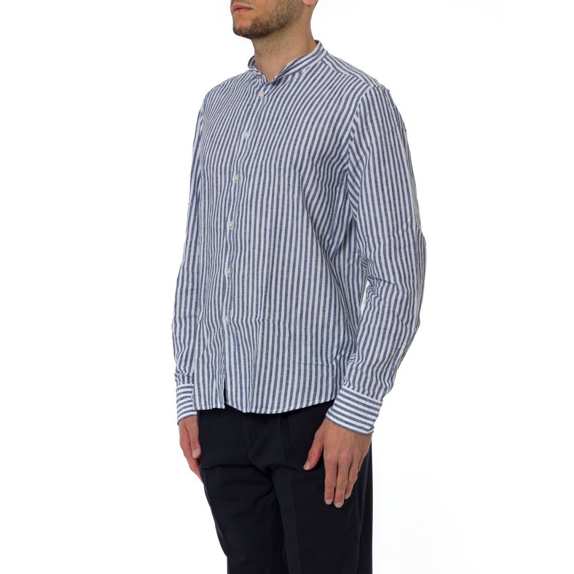 Camicia a righe Manuel Ritz in lino e cotone