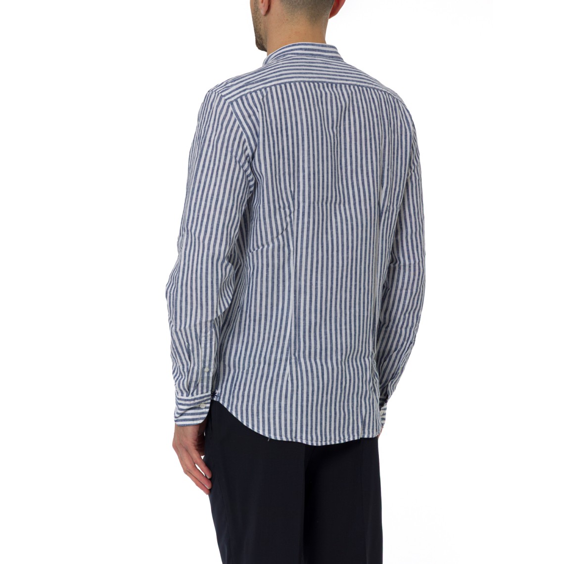 Camicia a righe Manuel Ritz in lino e cotone