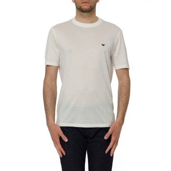 T-shirt in misto cotone e lyocell Emporio Armani