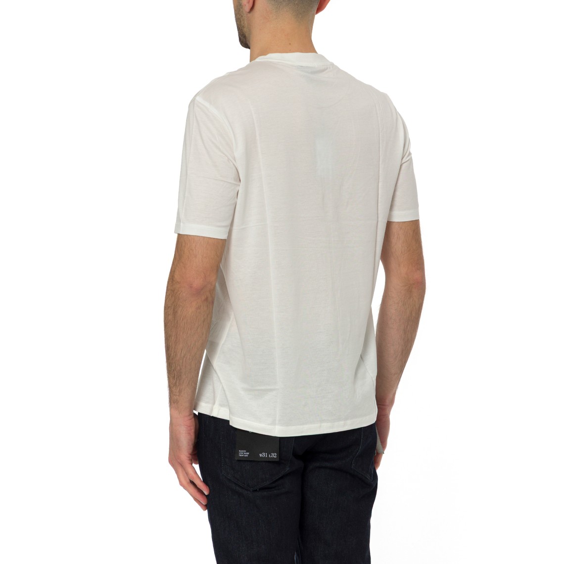 T-shirt in misto cotone e lyocell Emporio Armani
