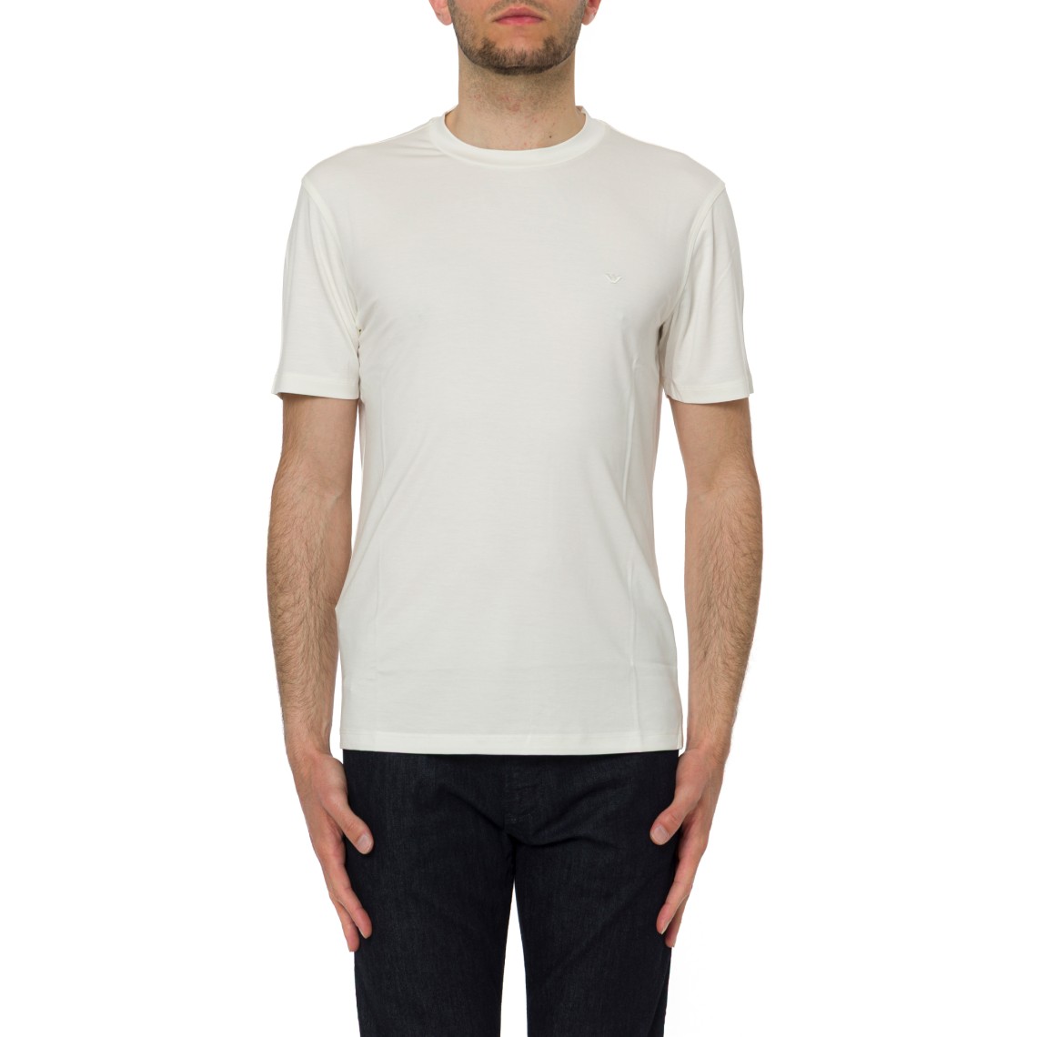 T-shirt basic Emporio Armani in misto seta