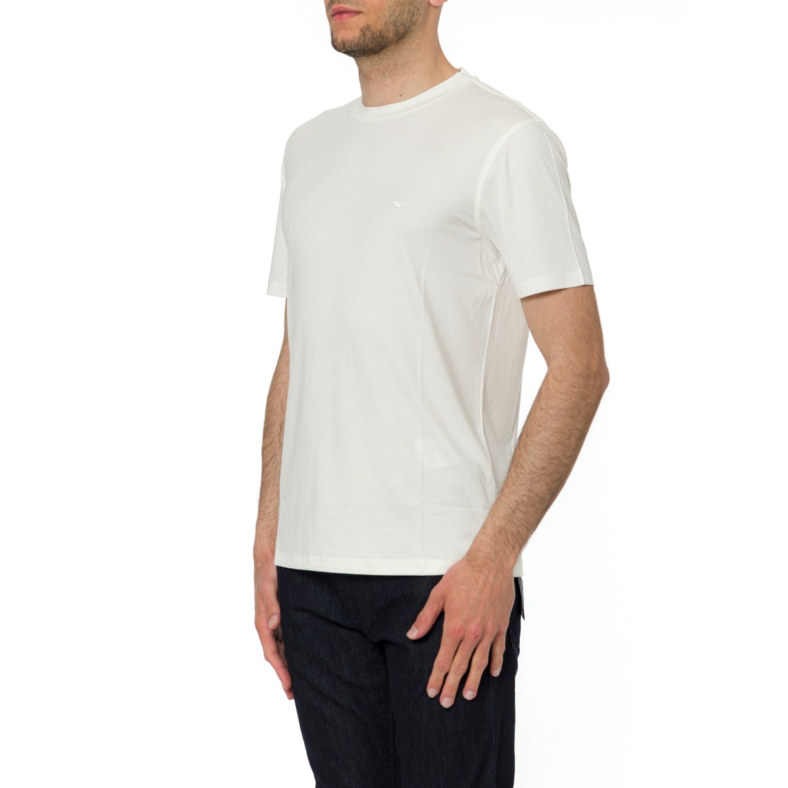 T-shirt basic Emporio Armani in misto seta