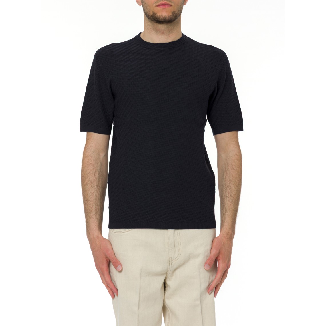 Maglia girocollo Emporio Armani in misto viscosa