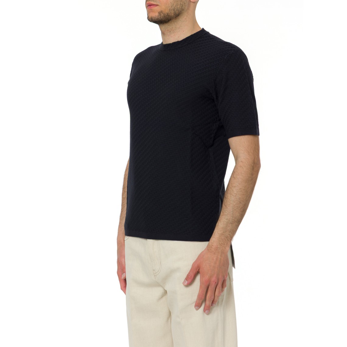 Maglia girocollo Emporio Armani in misto viscosa