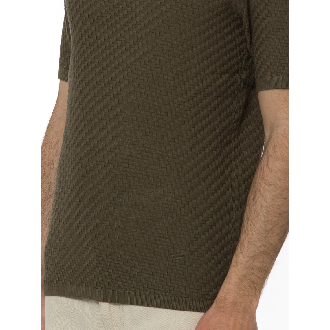 Maglia girocollo Emporio Armani in misto viscosa