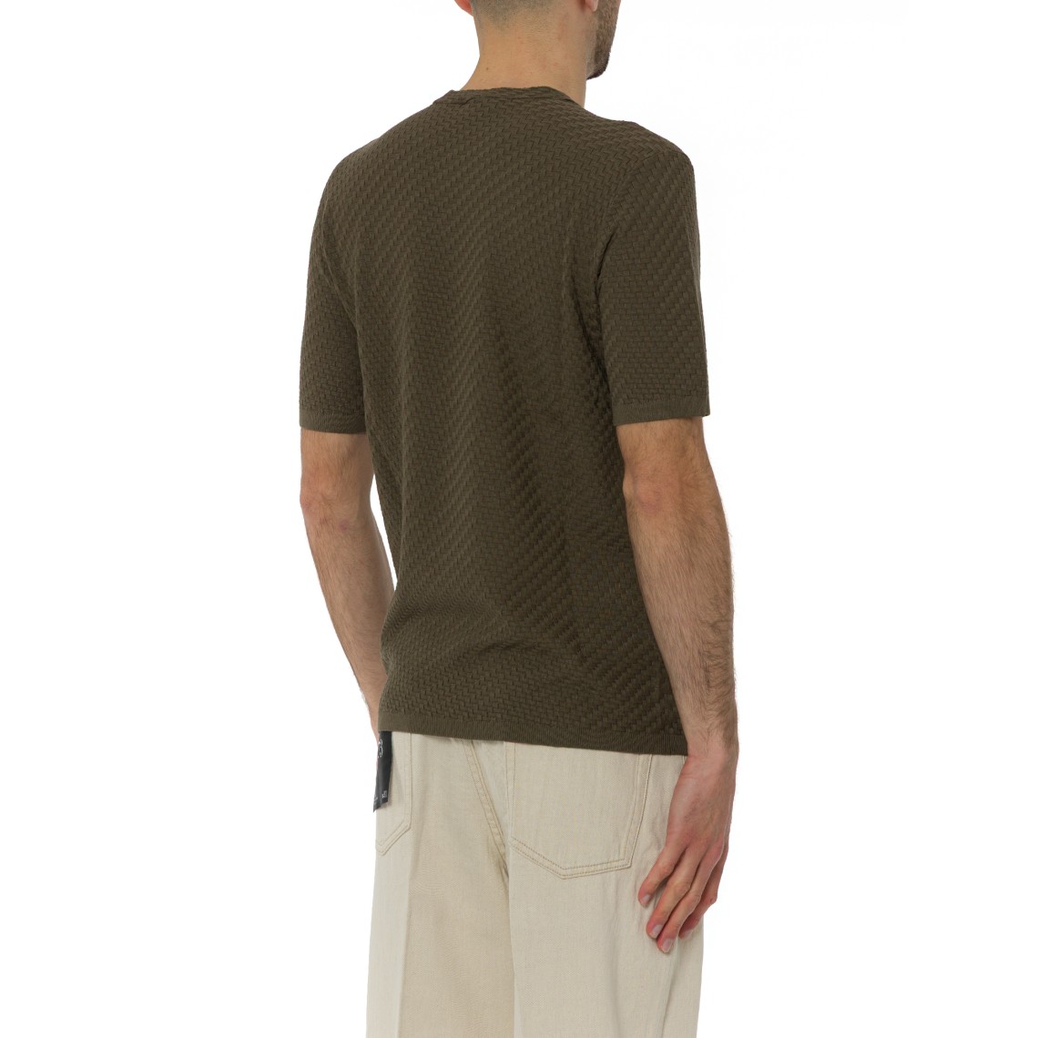 Maglia girocollo Emporio Armani in misto viscosa