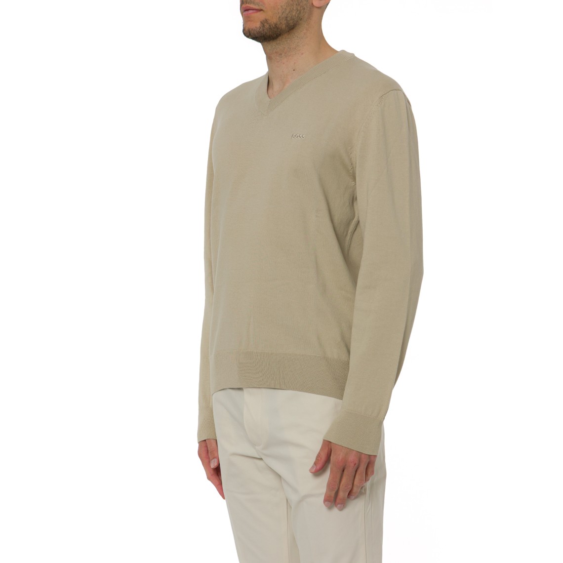 Maglione con scollo a V Boss