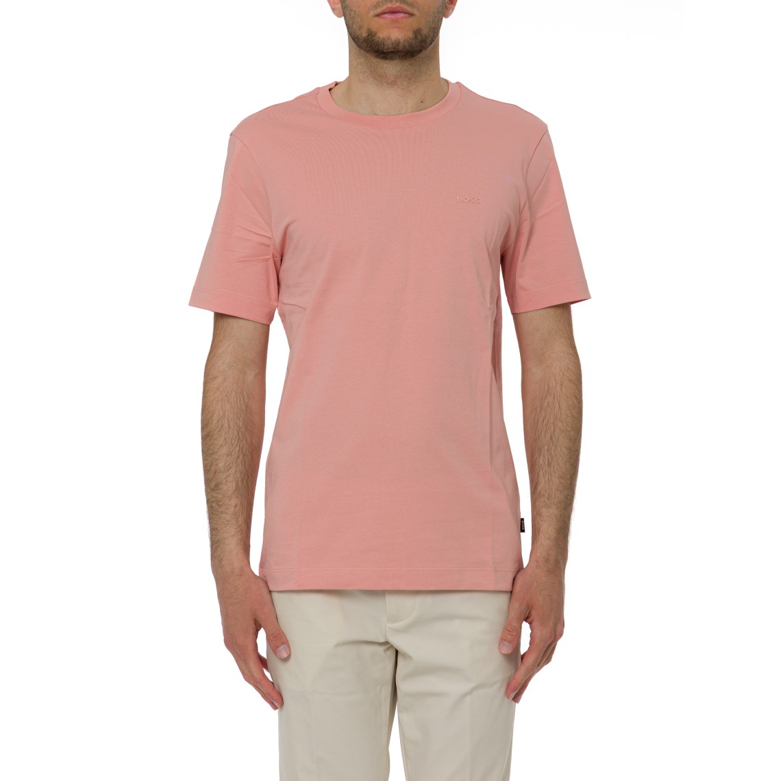 T-shirt in jersey con logo Boss 