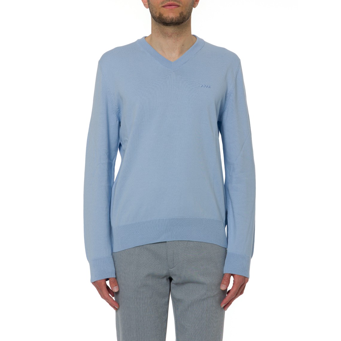 Maglione con scollo a V Boss