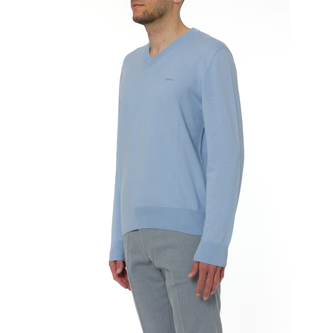 Maglione con scollo a V Boss