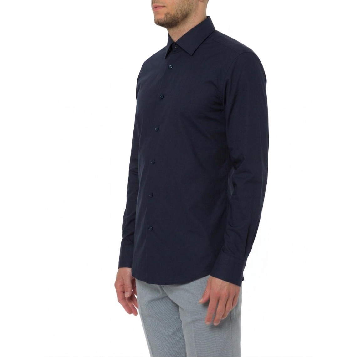 Camicia Slim fit Boss in popeline di cotone