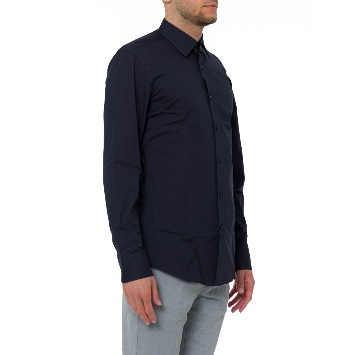 Camicia Slim fit Boss in popeline di cotone