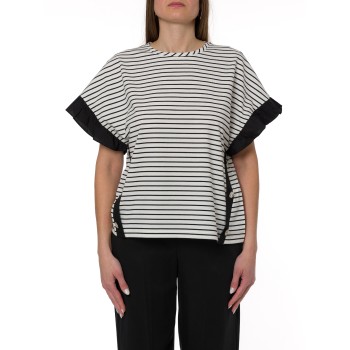 Top a righe con bottoni gioiello Liu Jo