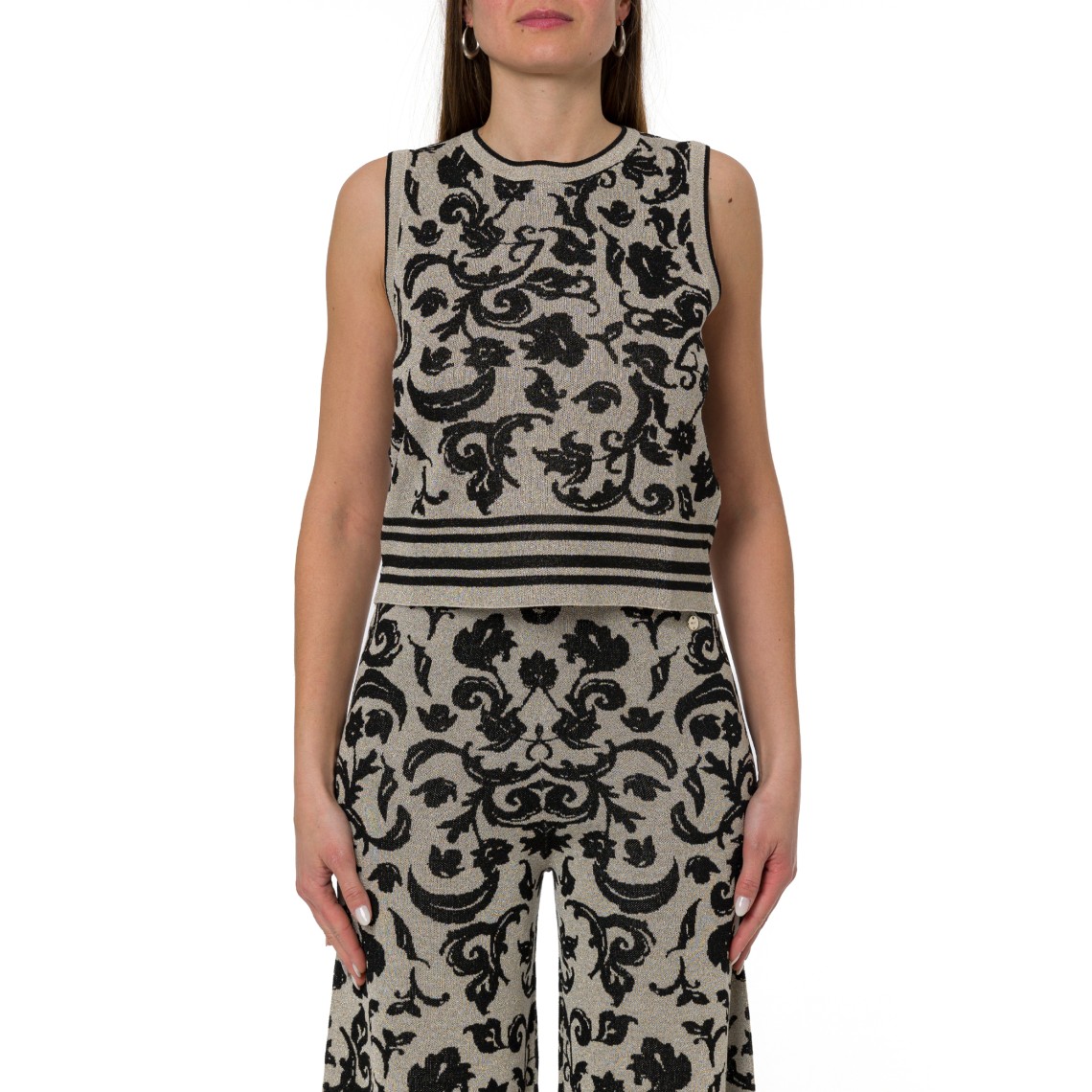 Top cropped con lurex Liu Jo