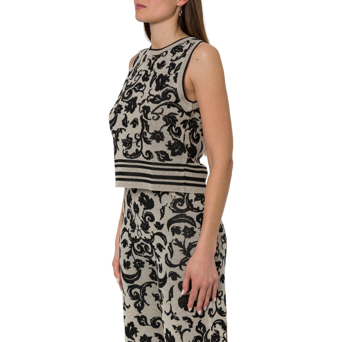 Top cropped con lurex Liu Jo