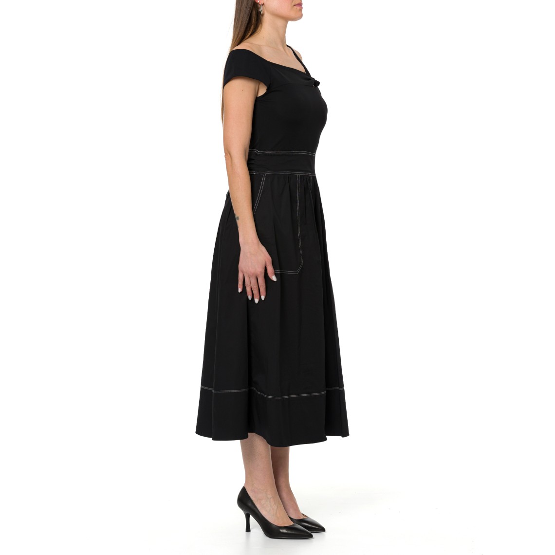 Abito in jersey con scollo bardot Liu Jo