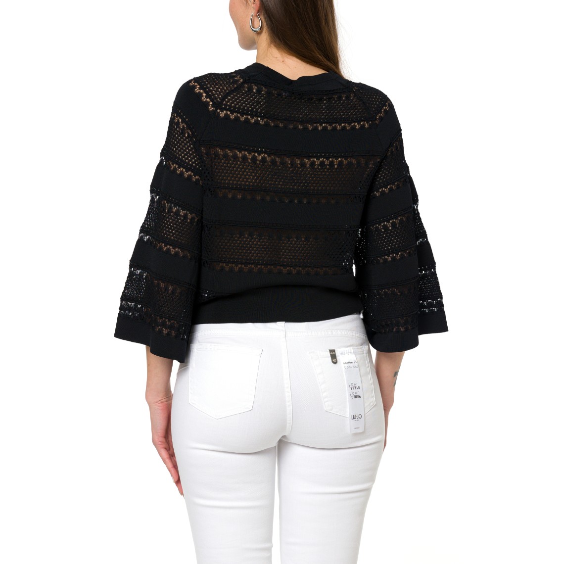 Maglia girocollo traforata Liu Jo