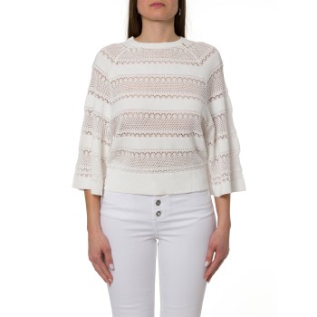 Maglia girocollo traforata Liu Jo