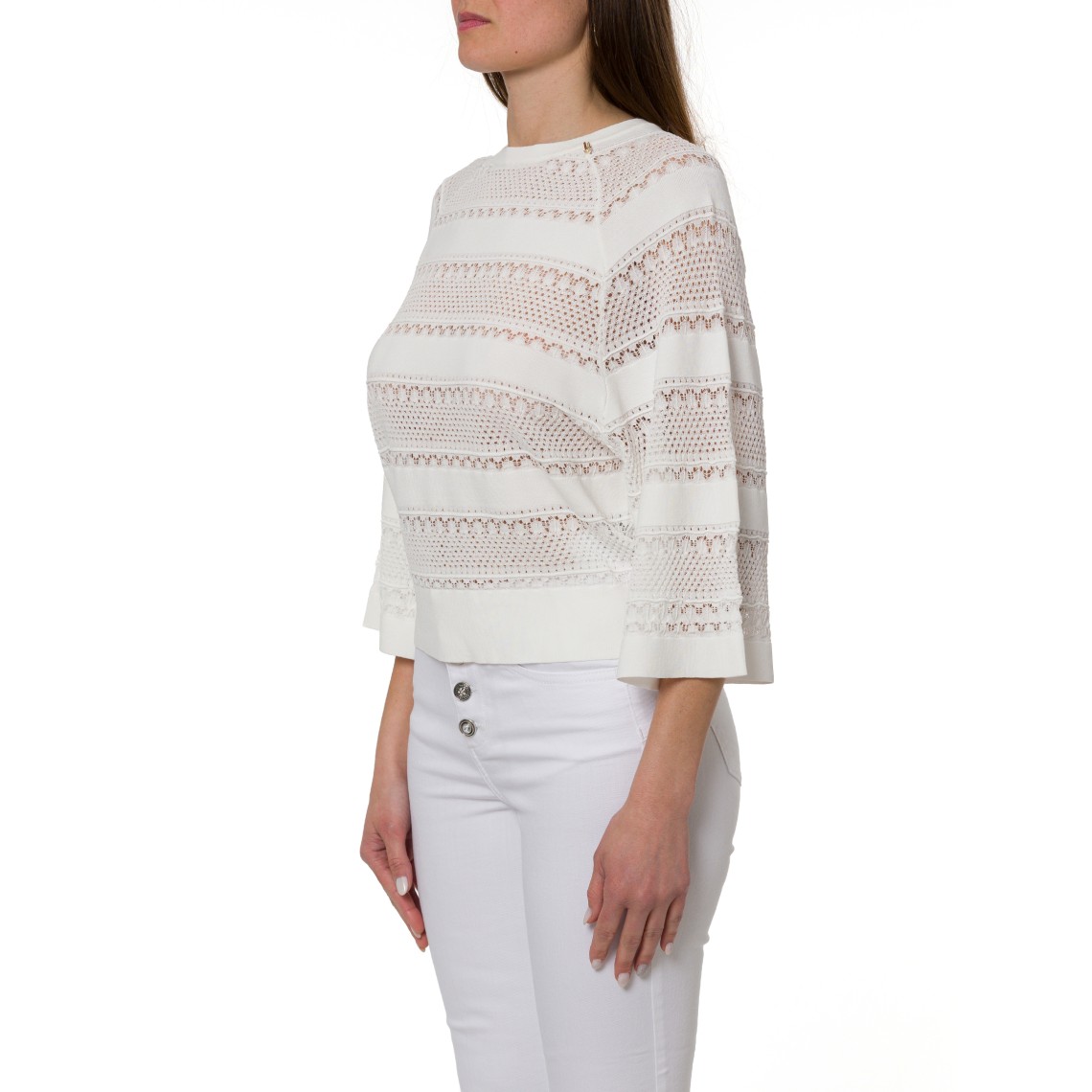Maglia girocollo traforata Liu Jo