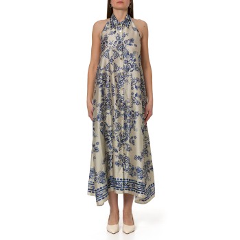 Abito chemisier Liu Jo in raso con stampa etnica