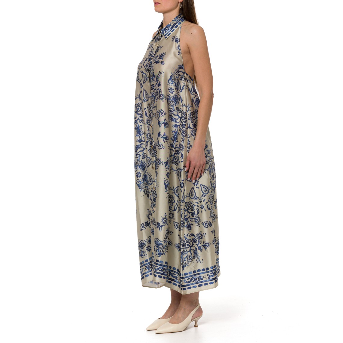 Abito chemisier Liu Jo in raso con stampa etnica