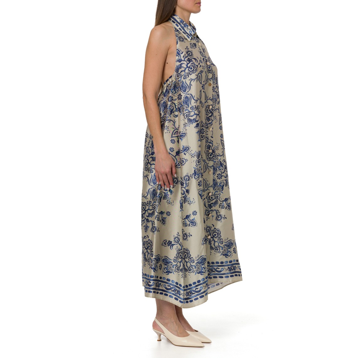 Abito chemisier Liu Jo in raso con stampa etnica