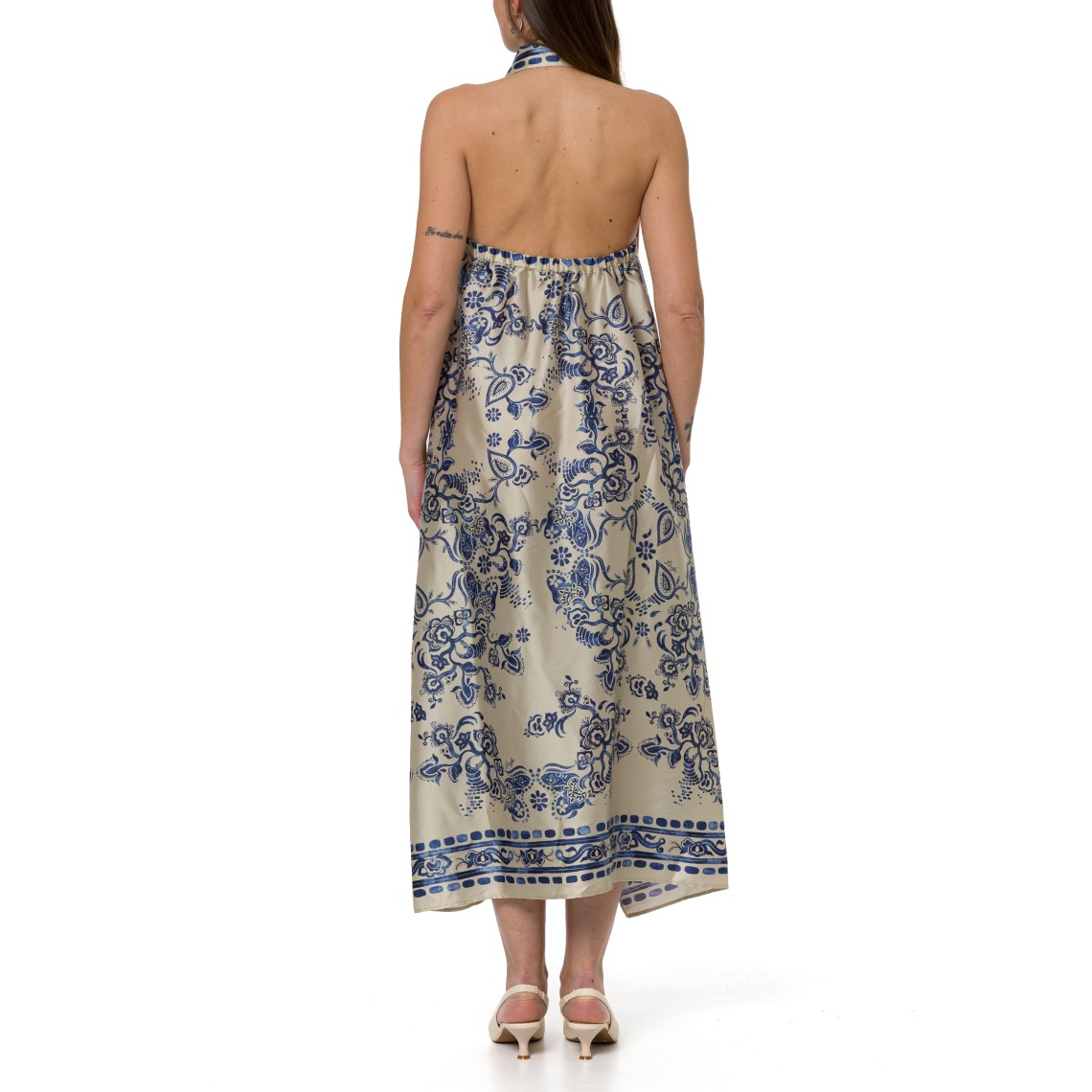 Abito chemisier Liu Jo in raso con stampa etnica