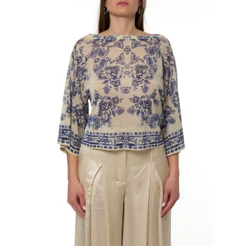 Maglia con maniche a ¾ e stampa Liu Jo