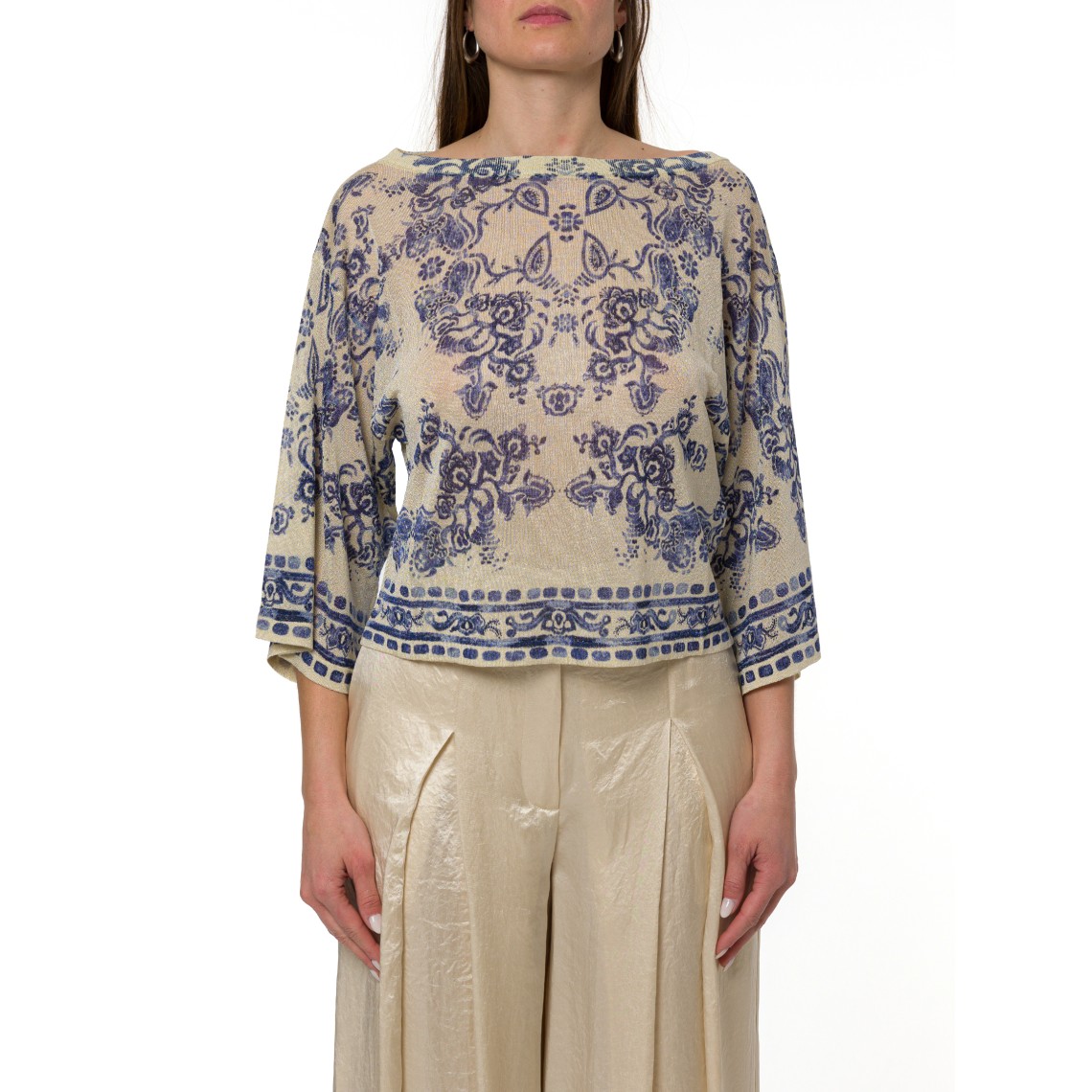 Maglia con maniche a ¾ e stampa Liu Jo