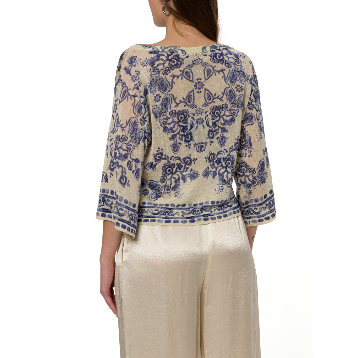 Maglia con maniche a ¾ e stampa Liu Jo