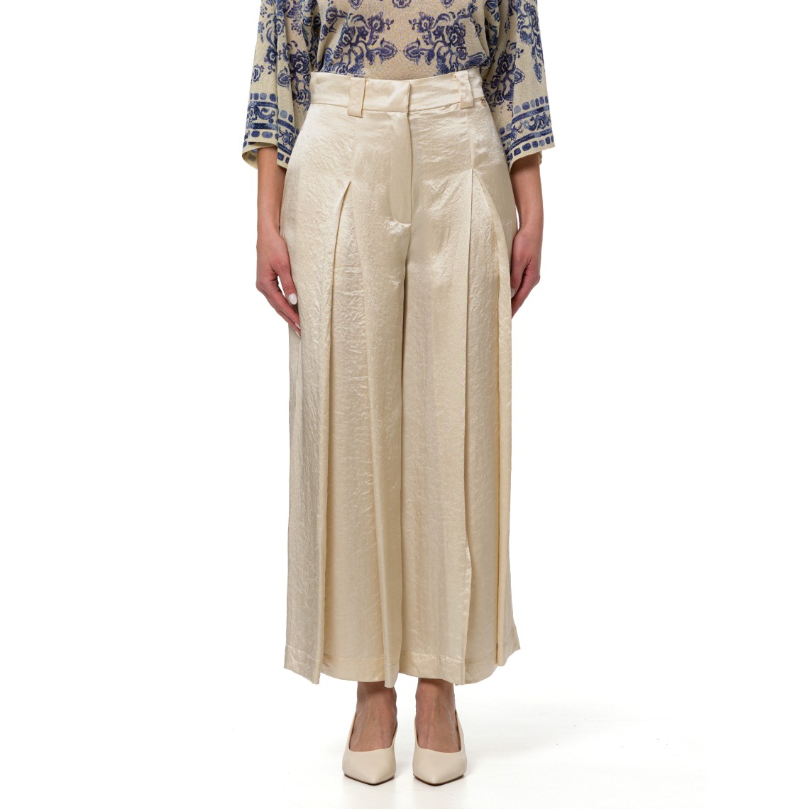 Pantaloni in raso con spacchi Liu Jo