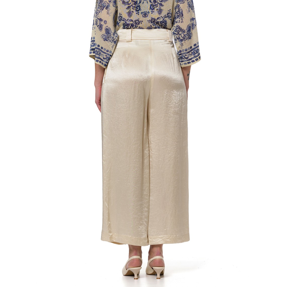 Pantaloni in raso con spacchi Liu Jo